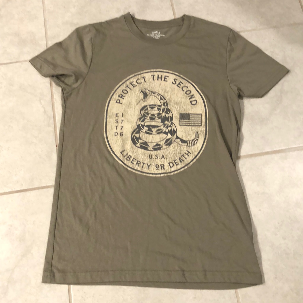 Second Amendment Tshirt Small Second Amendment Tshirt Small